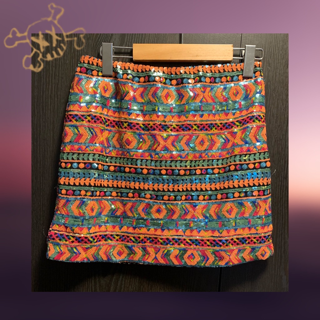 Sequin Patterned Skirt